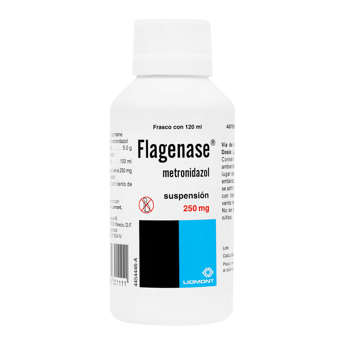 Flagenase Suspensión 250Mg/5Ml 120Ml (Metronidazol) 1 - 7501299301111