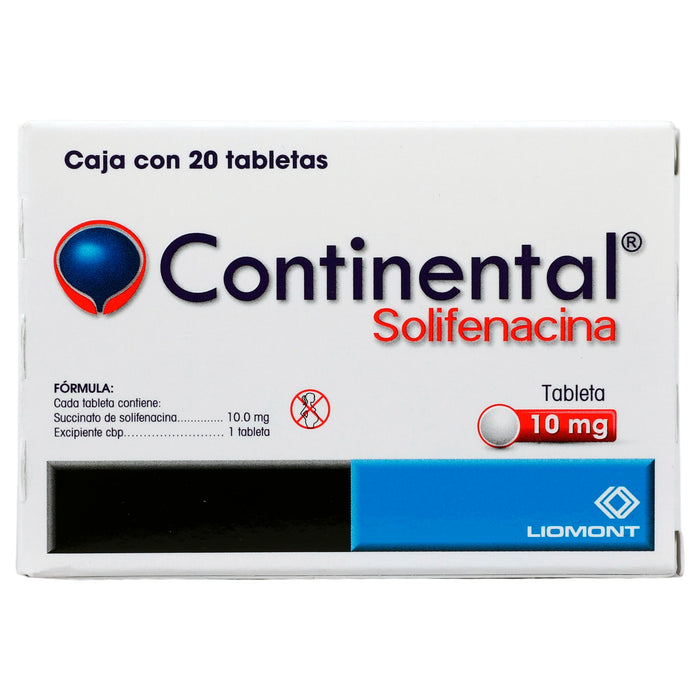 Continental 10Mg Con 20 Tabletas (Solifenacina) 1 - 7501299308806