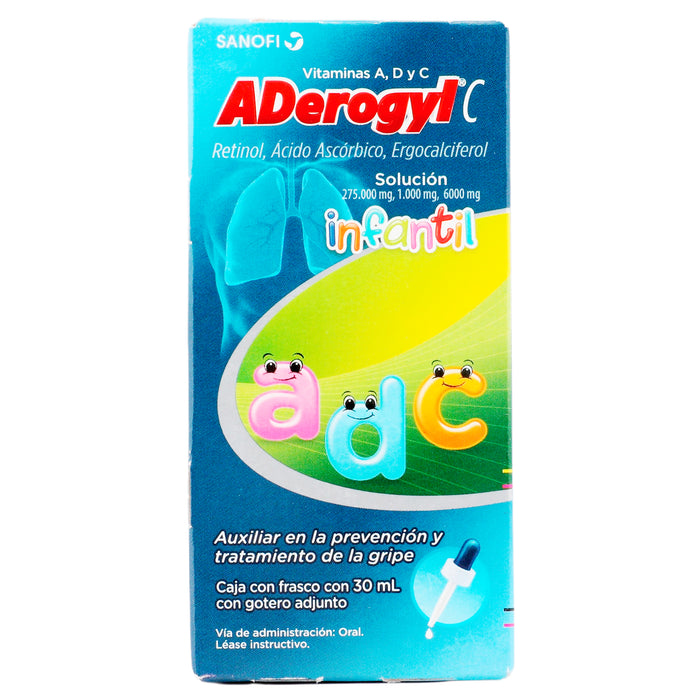 Aderogyl C Infantil Gotas 30Ml (Retino/Ac Ascorbico/Ergocalciferol) 1 - 7501165010789