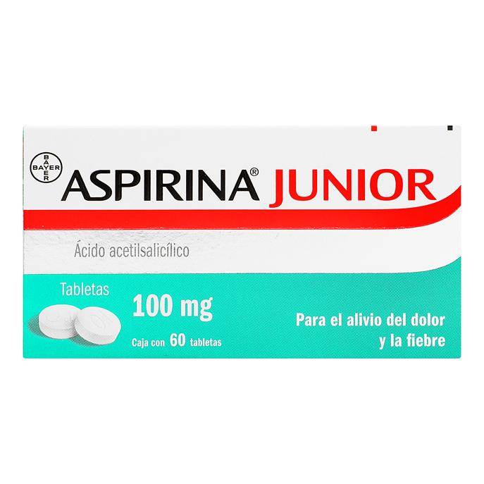 Aspirina Jr 100Mg Con 60 Tabletas (Acido Acetilsalicilico) - WeCare Pharma