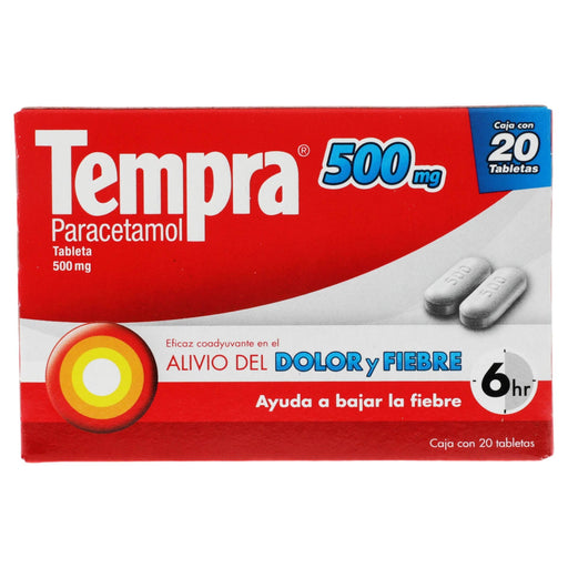 Tempra 500Mg Con 20 Tabletas (Paracetamol) - WeCare Pharma