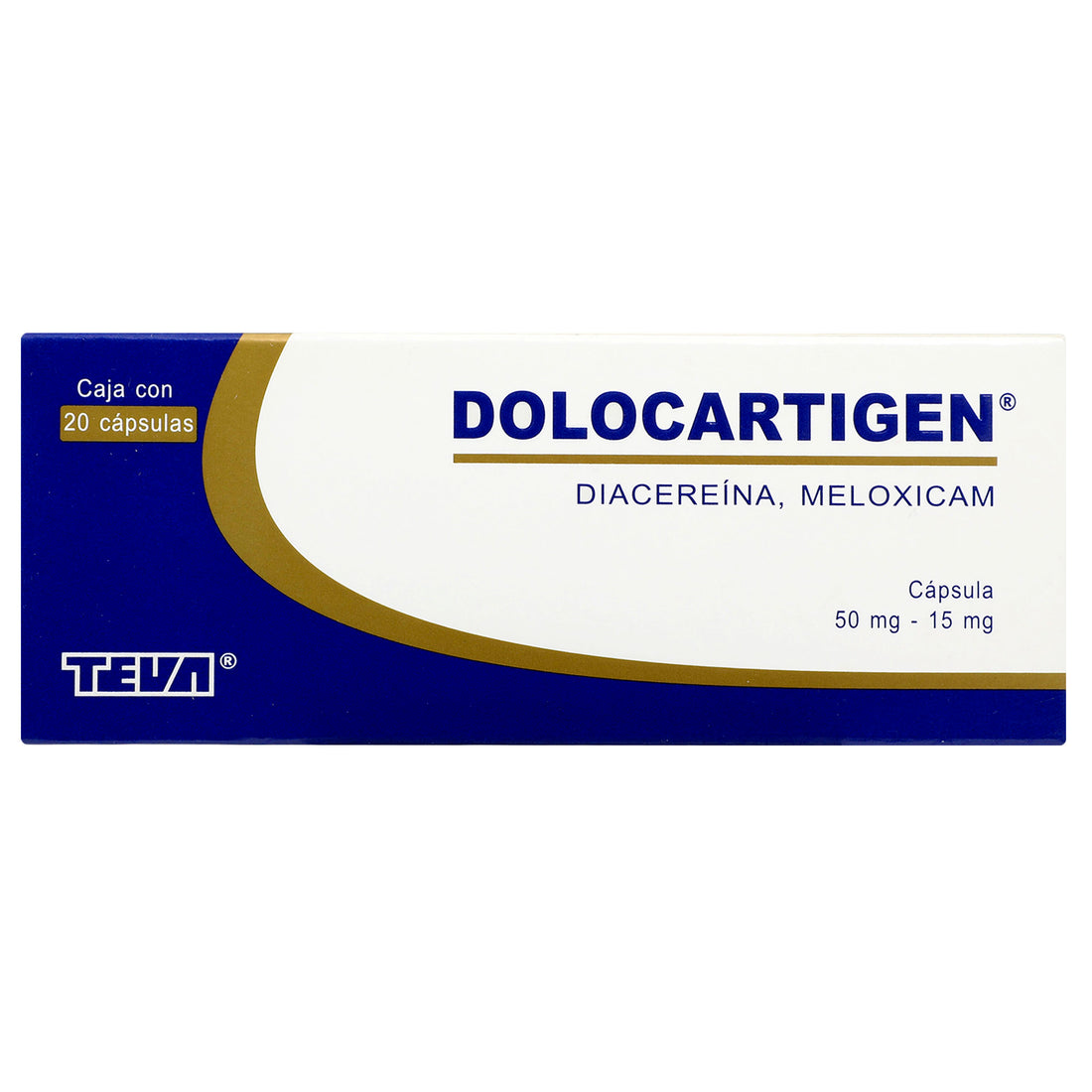 Dolocartigen 50/15Mg Con 20 Capsulas (Diacerina/Meloxicam) 1 - 7501250813530