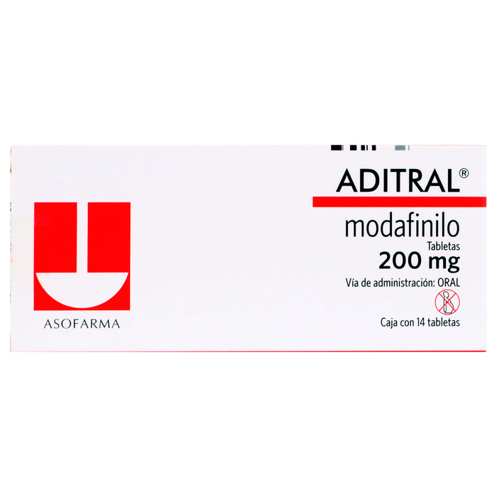 Aditral 200Mg Con 14 Tabletas (Modafilino) 1 - 7730979097772