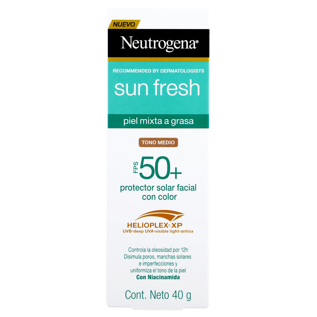 Neutrogena Bloqueador Sun Fresh Fps50+ 40G Tono Medio 1 - 7891010253219