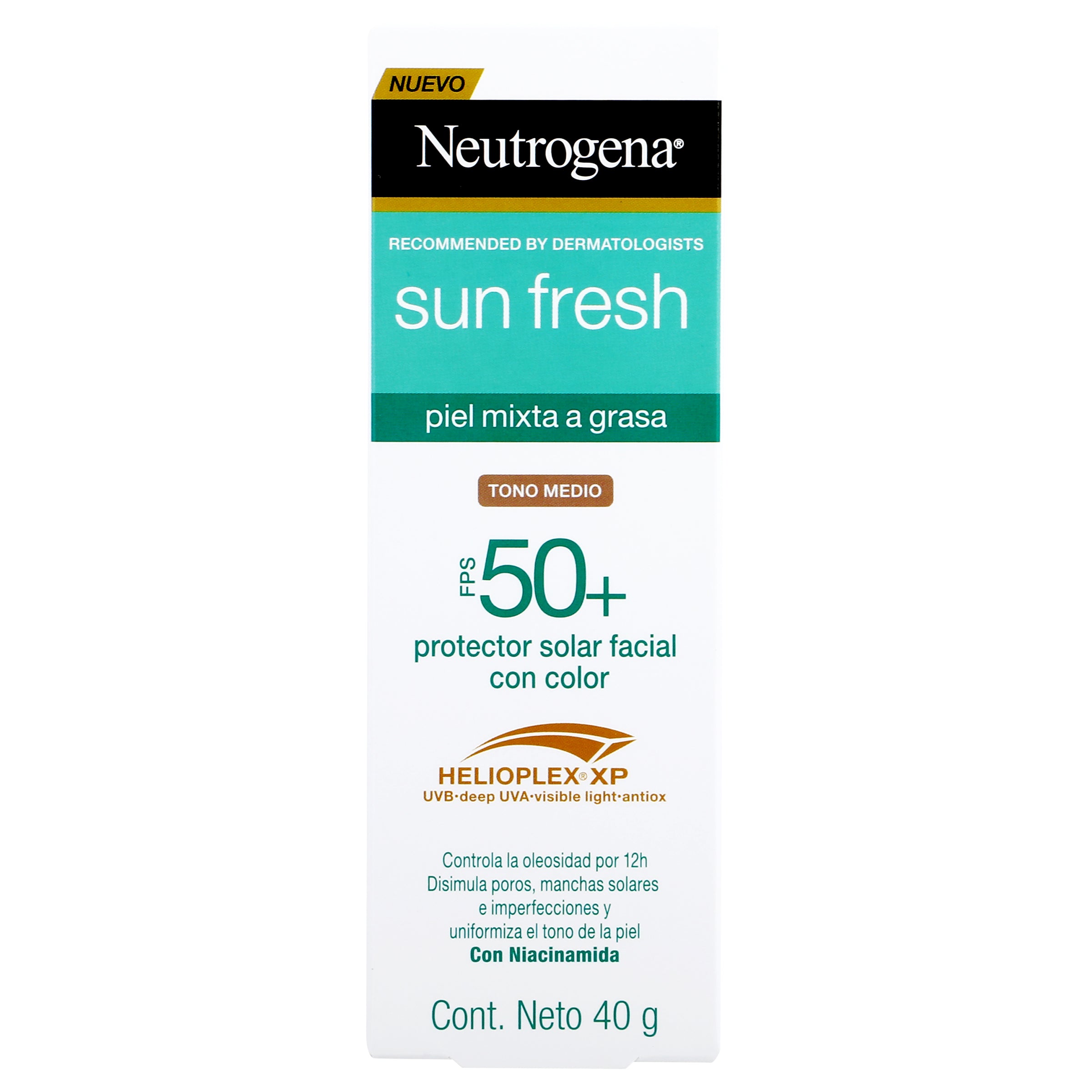 Neutrogena Bloqueador Sun Fresh Fps50+ 40G Tono Medio 1 - 7891010253219