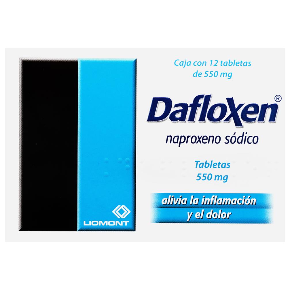 Dafloxen 550Mg Con 12 Tabletas (Naproxeno) 1 - 7501299300787