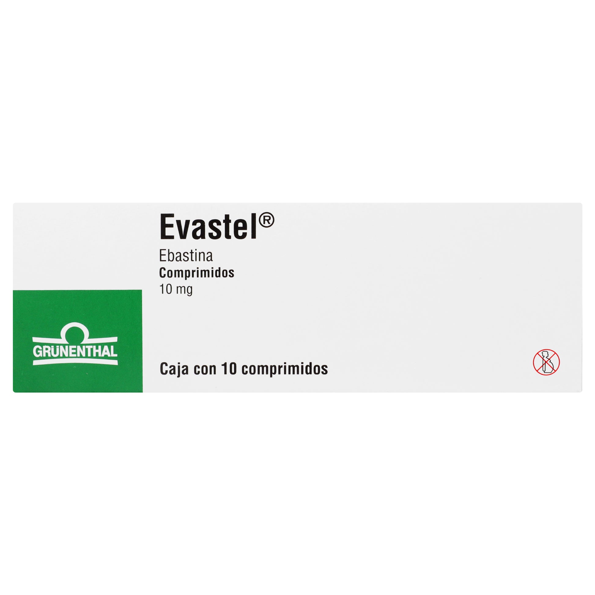 Evastel 10Mg Con 10 Comprimidos (Ebastina) 1 - 7501289500012