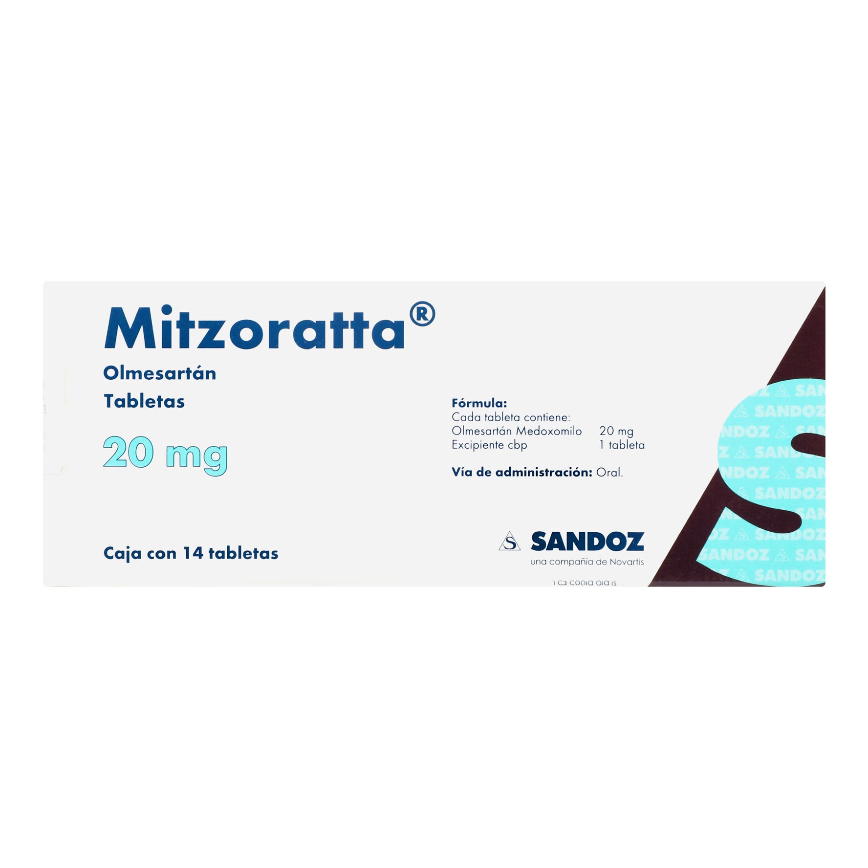 Mitzoratta 20Mg Con 14 Tabletas (Olmesartan) 1 - 7502216933866