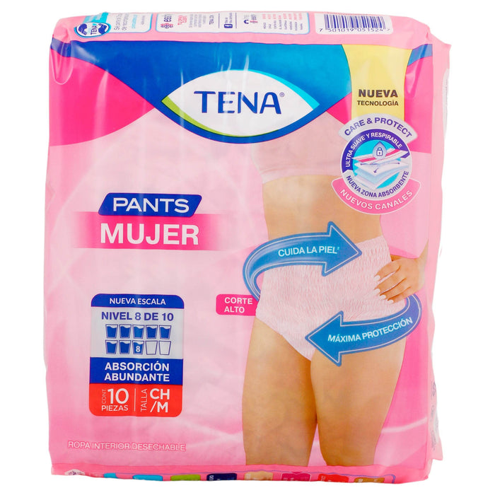Pañal Tena Pants Mujer Chico Con 10 - WeCare Pharma