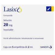 Lasix 20Mg Con 5 Ampulas (Furosemida) - WeCare Pharma