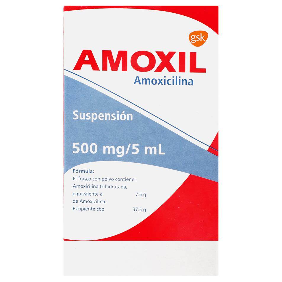 AMOXIL SUSP. Fco. 75 ML. 500 MG/5 ML.
