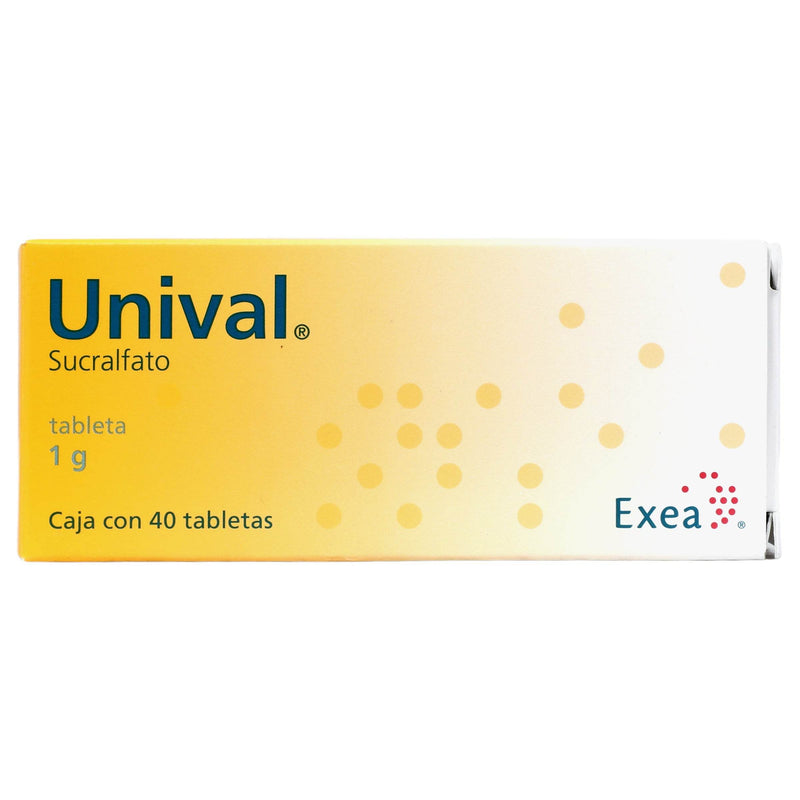 Unival 1G Con 40 Tabletas (Sucralfato) - WeCare Pharma