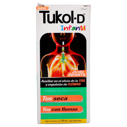 Tukol-D Inf Jarabe 1G/0.1G 125Ml (Guaifenesina/Dextrometorfano) - WeCare Pharma
