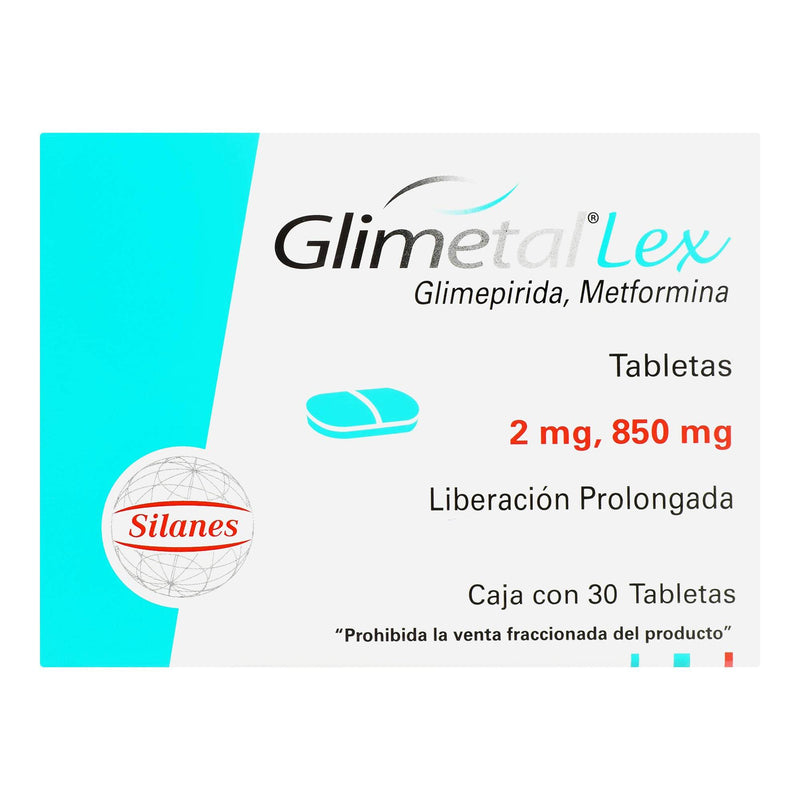 Glimetal Lex 2Mg/850Mg Con 30 Tabletas (Glimepirida/Metformina) - WeCare Pharma