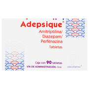 Adepsique (Amitriptilina/Diazepam/Perfenazina) Tabletas 10Mg/3Mg/2Mg Con 90 - WeCare Pharma