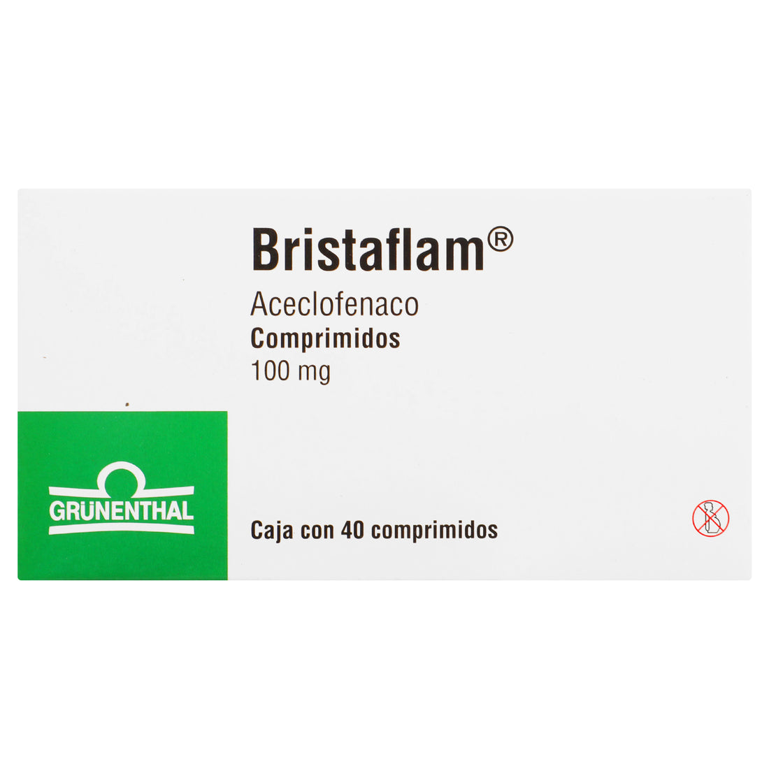 Bristaflam 100Mg Con 40 Comprimidos (Aceclofenaco) 1 - 8430308001577