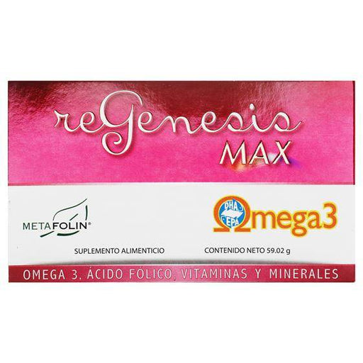 Regenesis Max 26.01G Con 60 Capsulas (Omega 3/Acido Folico/Vitaminas/Minerales) - WeCare Pharma