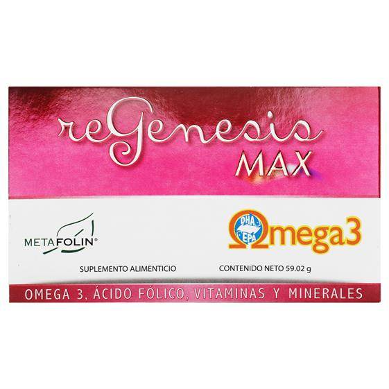 Regenesis Max 26.01G Con 60 Capsulas (Omega 3/Acido Folico/Vitaminas/Minerales) - WeCare Pharma