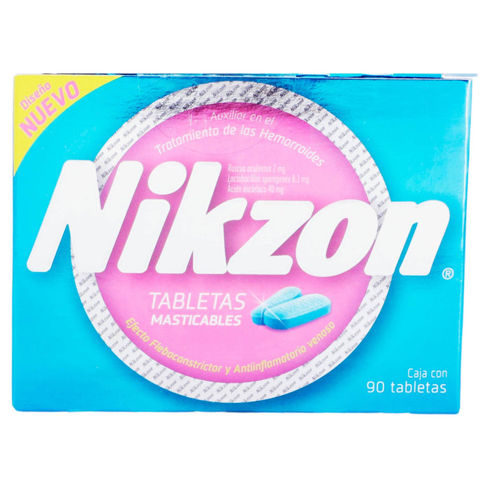 Nikzon Mast 20Mg/8.3/40Mg Con 90 Tabletas (Ruscus Aculeatus/L Sporogenes/Ac Ascorbico) - WeCare Pharma
