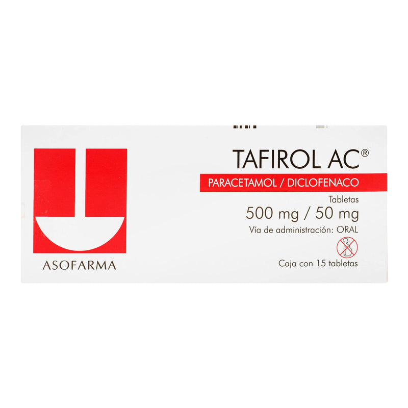 Tafirol Ac 500Mg/50Mg Con 15 Tabletas (Paracetamol/Diclofenaco) - WeCare Pharma