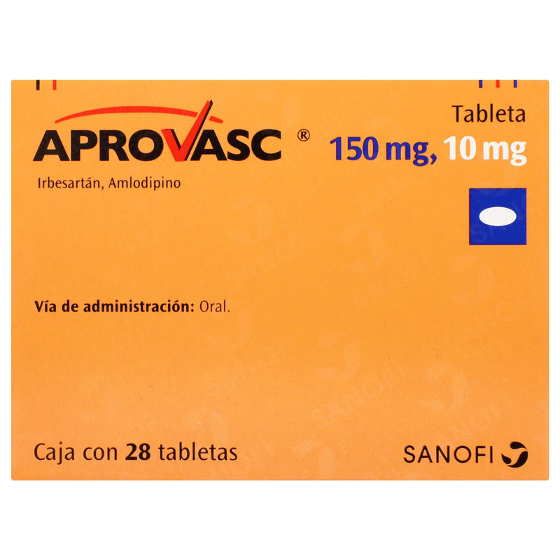 Aprovasc 150Mg/10Mg Con 28 Tabletas (Irbesartan/Amlodipino) - WeCare Pharma