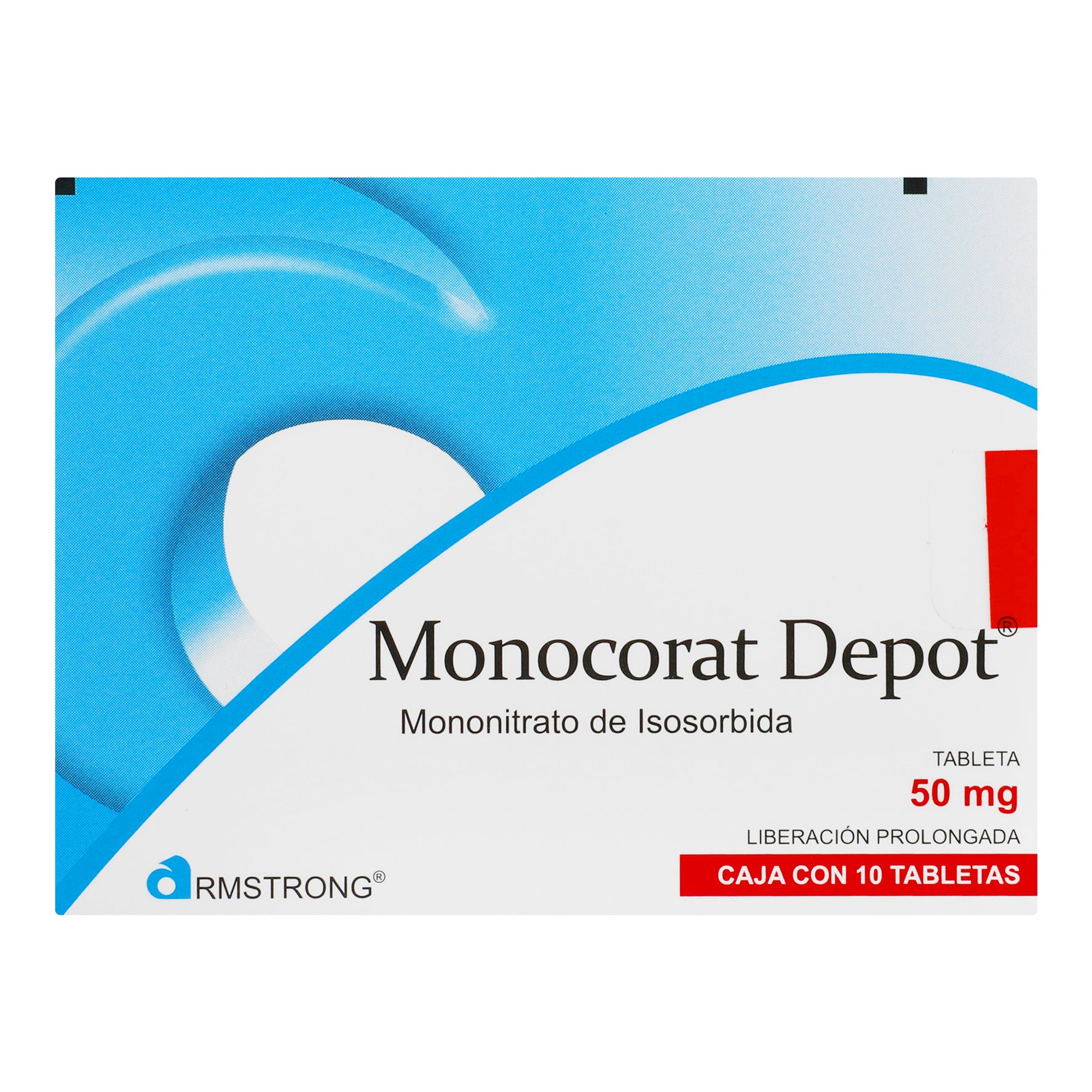 Monocorat Depot 50Mg Con 10 Tabletas (Mononitrato De Isosorbida) 1 - 7501089803115