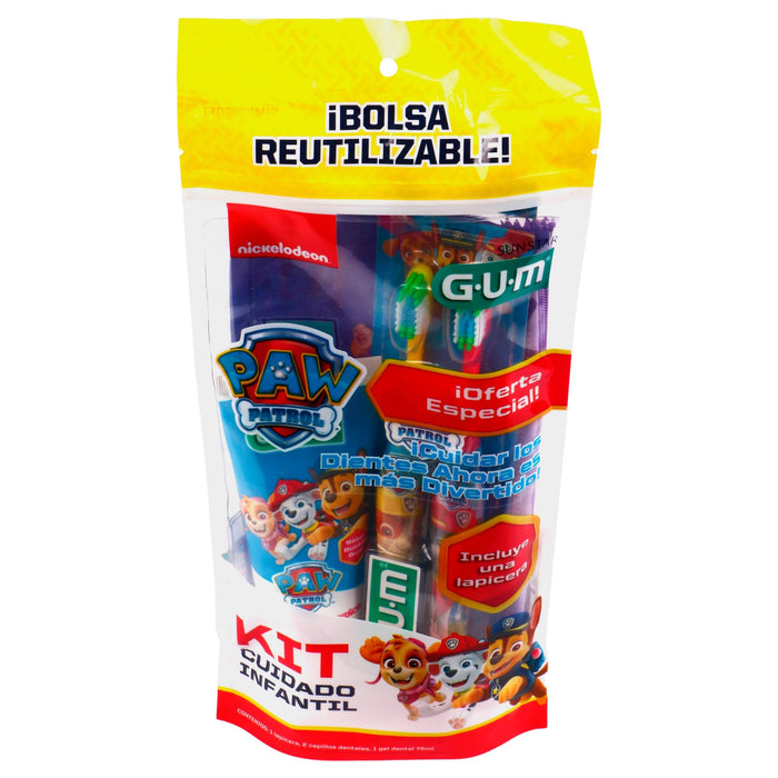 Kit Gum Cuidado Infantil Paw Patrol C/Lapicera - WeCare Pharma