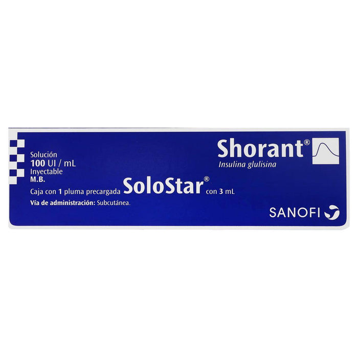 Shorant Solostar Pluma 100Unid/Ml 3Ml (Insulina Glulisina) - WeCare Pharma