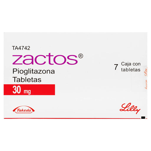 Zactos 30Mg Con 7 Tabletas (Pioglitazona) - WeCare Pharma