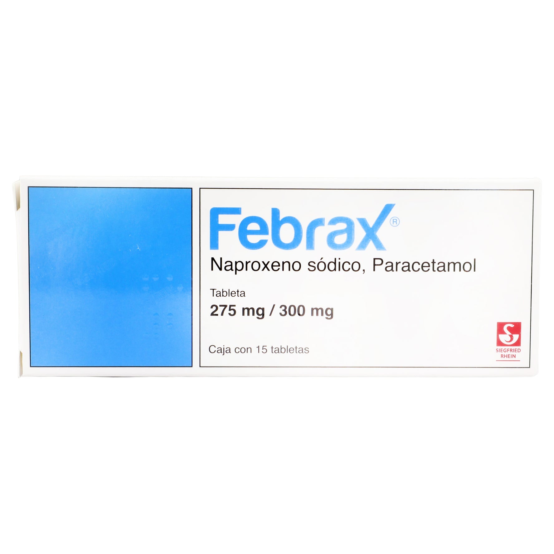 Febrax 275/300Mg Con 15 Tabletas (Naproxeno/Paracetamol) 1 - 7501300407047