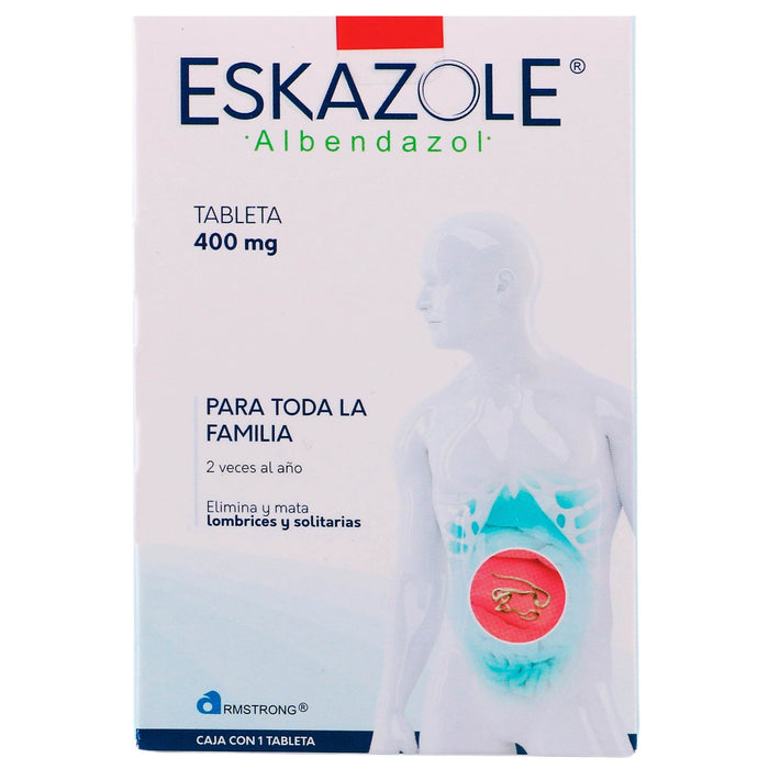 Eskazole (Albendazol) Tabletas 400Mg Con 1 - WeCare Pharma