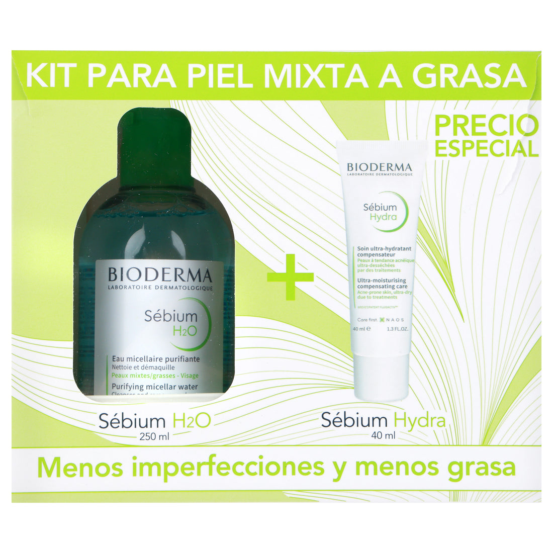 Bioderma Kit Sebium H2O 250Ml +Sebium Hydra 40Ml 1 - 7506307514668