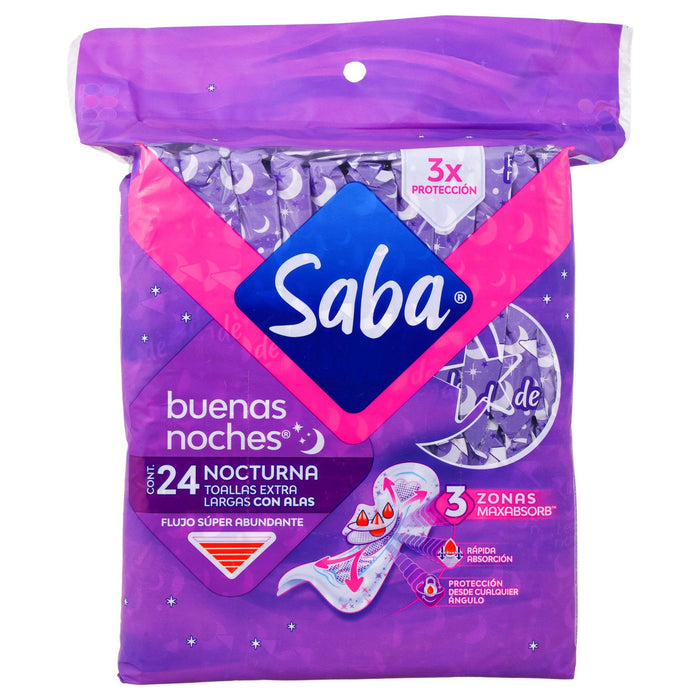 Toallas Saba Buenas Noches Con Alas Con 24 - WeCare Pharma