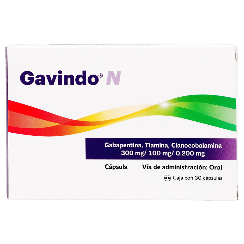 Gavindo Ncap 300Mg/100Mg/0.200Mg Con 30 (Gabapentina/Tiamina/Cinocobalamina) - WeCare Pharma