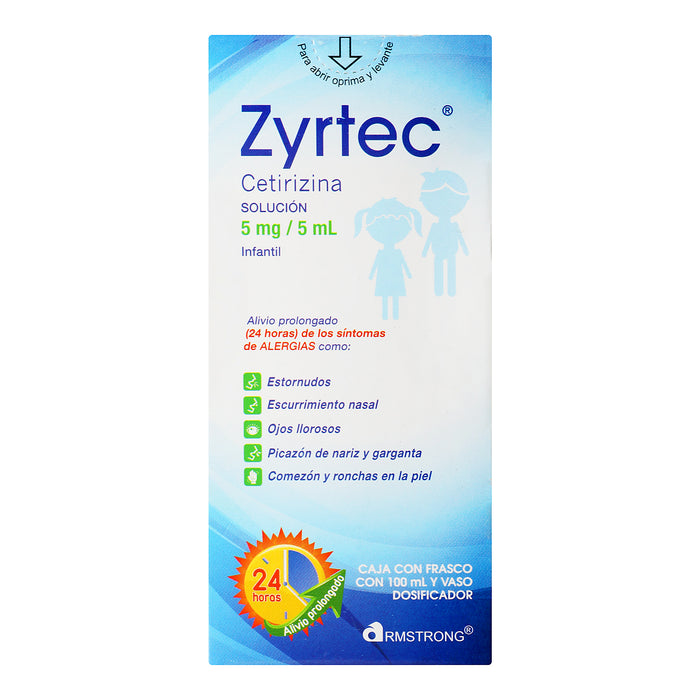 Zyrtec Solución 5Mg/5Ml 100Ml (Cetirizina) 1 - 7501088507120