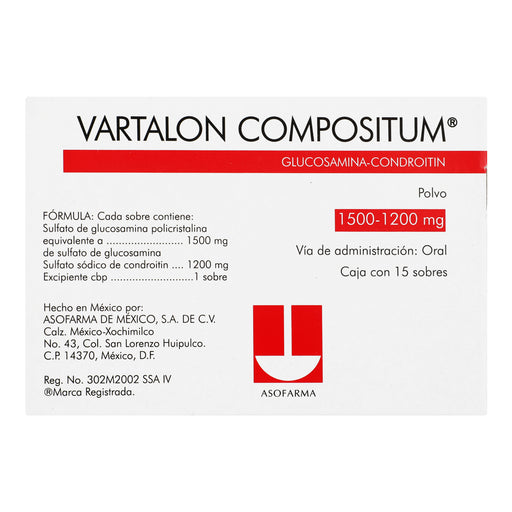 Vartalon Compositum Polvo 1500/1200Mg Con 15 (Glucosamina/Condroitina) 1 - 7501871720552