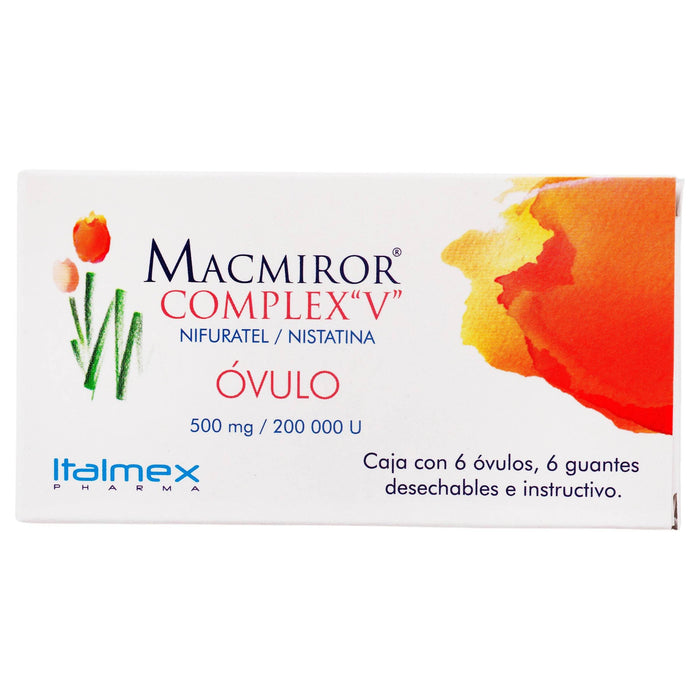 Macmiror Complex V Ovulos 500Mg/20000Unid Con 6 (Nifuratel/Nistatina) - WeCare Pharma