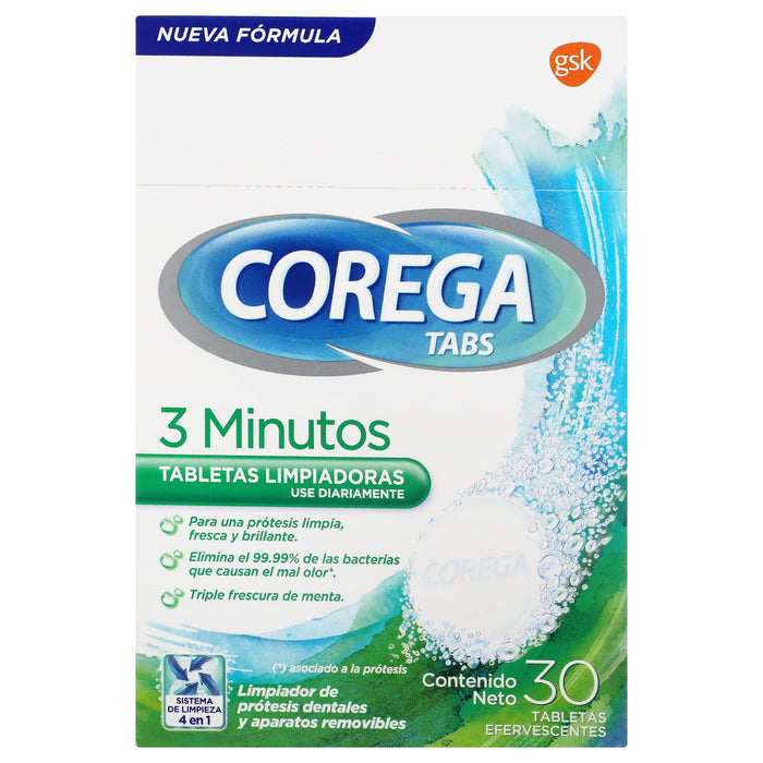 Corega Tabletas Efervescentes Con 30 - WeCare Pharma