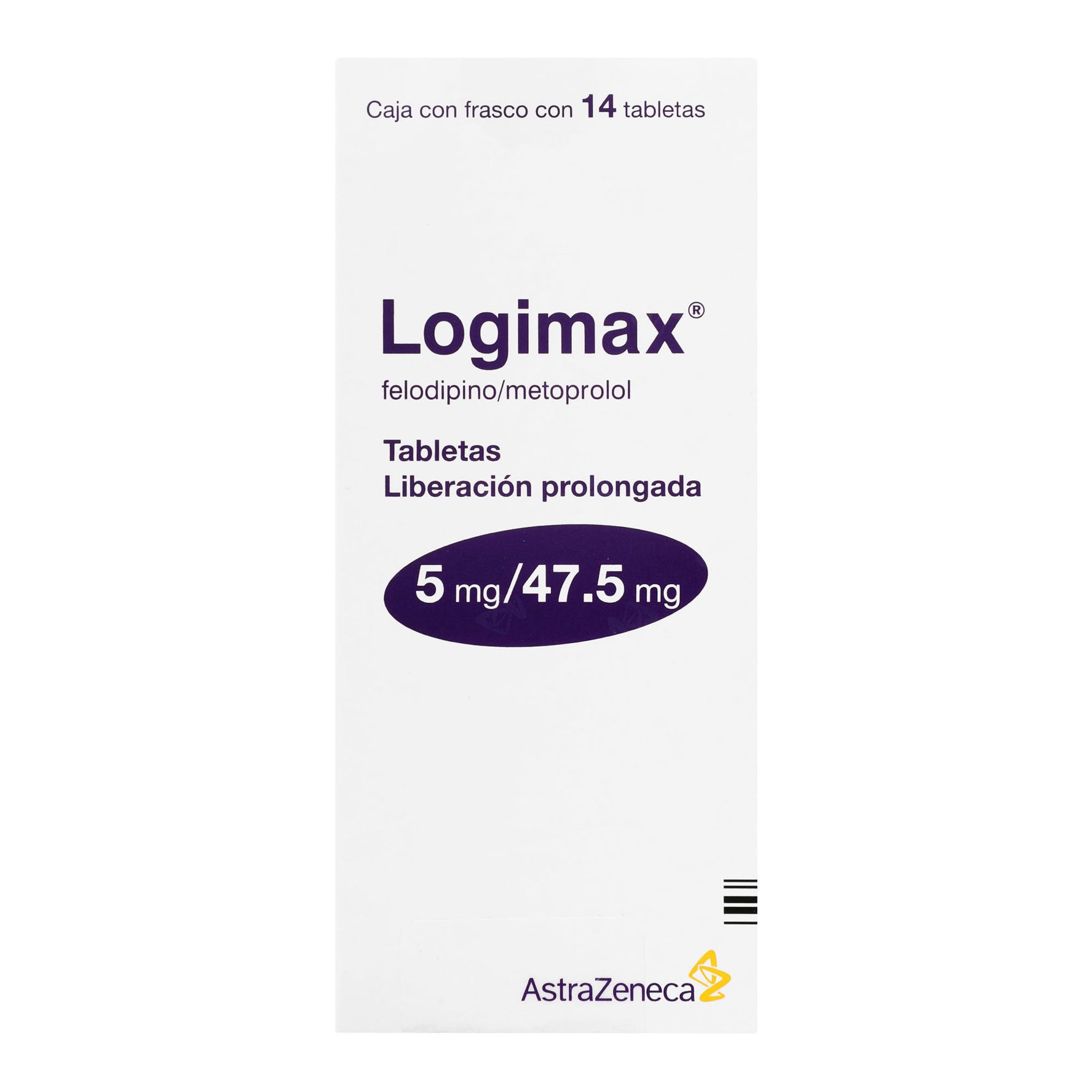 Logimax 5Mg/47.5Mg Con 14 Tabletas (Felodipino/Metoprolol) 1 - 7501098610872