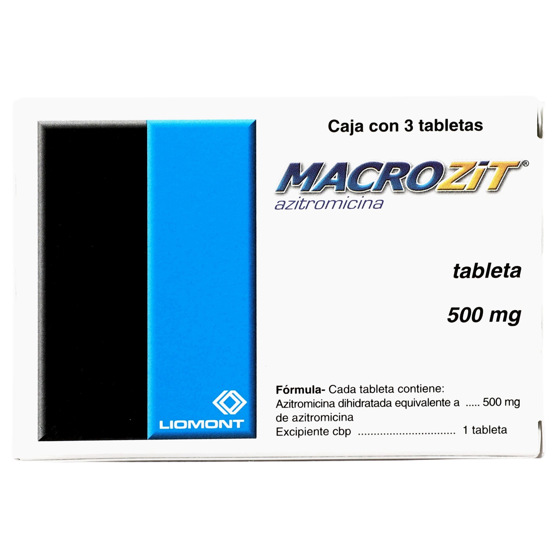 Macrozit 500Mg Con 3 Tabletas (Azitromicina) 1 - 7501299306765