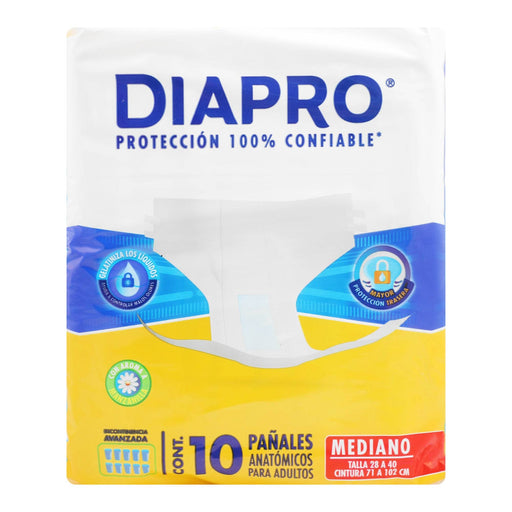 Pañal Adulto Diapro Mediano Con 10 - WeCare Pharma