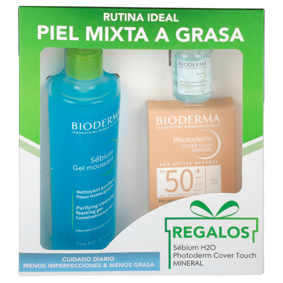 Bioderma Kit Gel Moussant 200Ml+Mini Sebium 20Ml+Mini Cover Touch Mineral Fps50 1 - 7506307513449