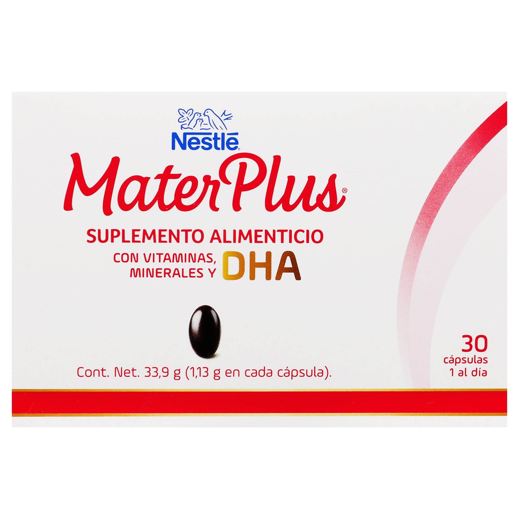 Mater Plus 1.13G Con 30 Capsulas (Vitaminas Y Minerales/Dha) — WeCare ...