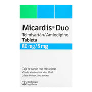 Micardis Duo 80Mg/5Mg Con 28 Tabletas (Telmisartan/Amlodipino) - WeCare Pharma