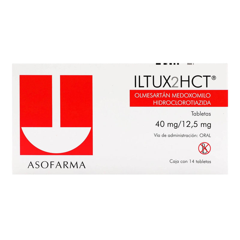 Iltux 2Hct (Olmesartan/Hidroclorotiazida) Tabletas 40/12.5Mg Con 14 - WeCare Pharma