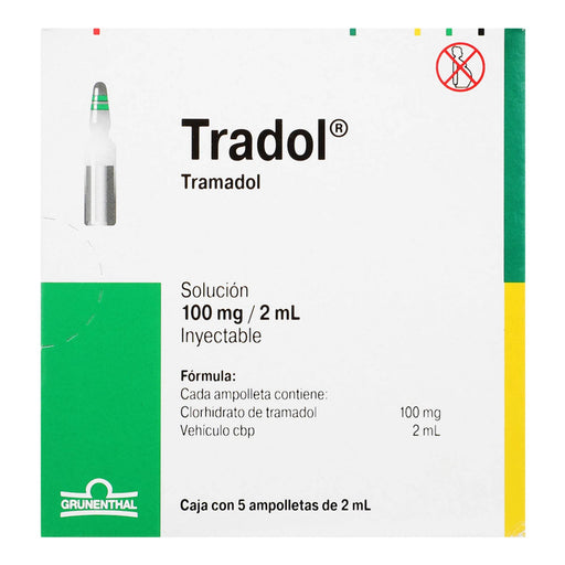 Tradol 100Mg/2Ml Con 5 Ampulas (Tramadol) - WeCare Pharma