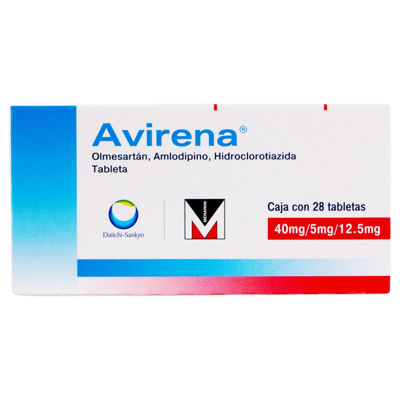 Avirena 40Mg/5Mg/12.5Mg Con 28 Tabletas (Olmesartan/Amlodipino/Hidroclorotiazida) - WeCare Pharma