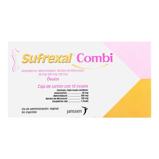 Sufrexal Combi Ovulos 36Mg/500Mg/100Mg Con 10 (Ketanserin/Metronidazol/Miconazol) - WeCare Pharma