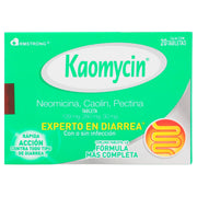Kaomycin 129Mg/280Mg/30Mg Con 20 Tabletas (Neomicina/Caolin/Pectina) - WeCare Pharma