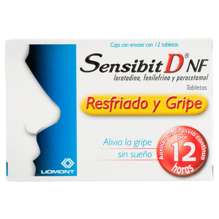 Sensibit D Nf 2.5Mg/5Mg500Mg Con 12 Tabletas (Loratadina/Fenilefrina/Paracetamol) - WeCare Pharma
